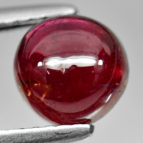 2.62 Ct. Round Cabochon Natural Gemstone Purplish Red Ruby Mozambique