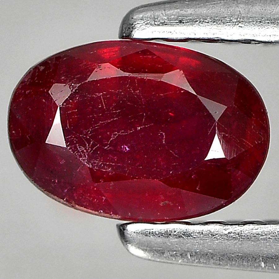 0.65 Ct. Lovely Oval Shape Natural Gem Purplish Red Ruby From Madagascar