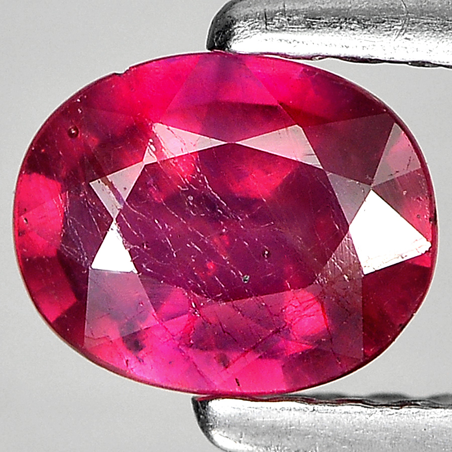 0.73 Ct. Oval Shape Gemstone Natural Purplish Red Ruby From Madagascar