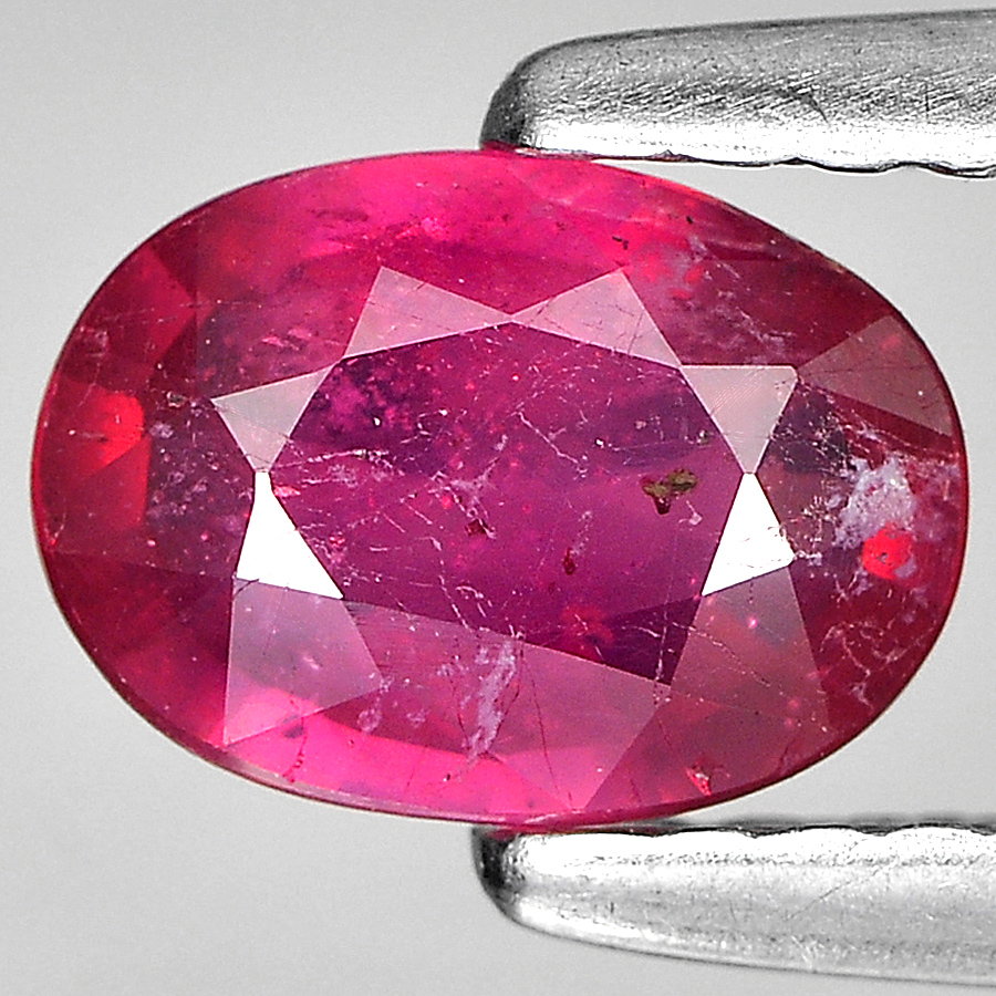 0.81 Ct. Lovely Oval Shape Natural Gem Purplish Red Ruby From Madagascar