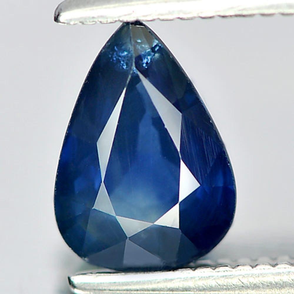 Greenish Blue Sapphire 1.19 Ct. Pear 7.7 x 5.6 Mm. Natural Gemstone Heated Only
