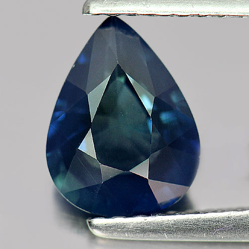 Certified Blue Sapphire 1.65 Ct. VVS Pear 8.7 x 6.6 Mm. Natural Gem Madagascar