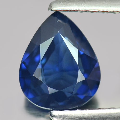 Blue Sapphire Certified 1.19 Ct. VVS Pear 7.49 x 6.13 Mm. Natural Gem Madagascar
