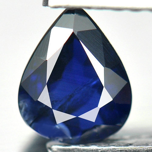 Certified Unheated 0.75 Ct. Natural Blue Sapphire Gemstone Pear Shape
