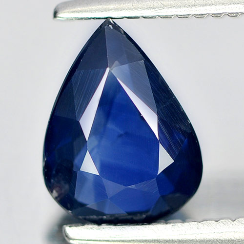 Blue Sapphire 1.05 Ct. Pear Shape 6.5 x 5.7 x 2.9 Mm. Natural Gemstone Thailand