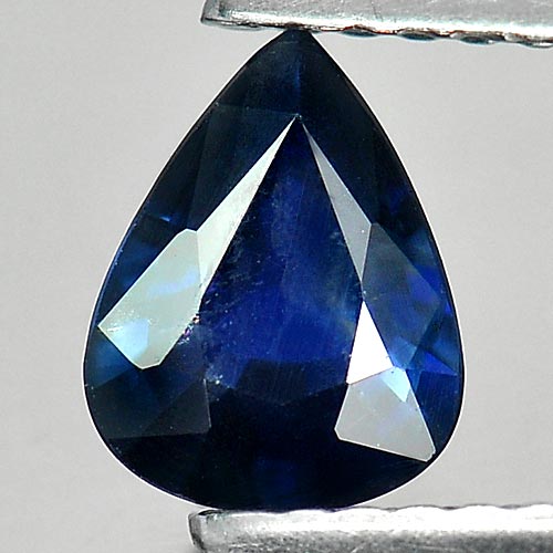 Blue Sapphire 0.78 Ct. Pear Shape 7 x 5.5 x 2.9 Mm. Natural Gemstone Thailand