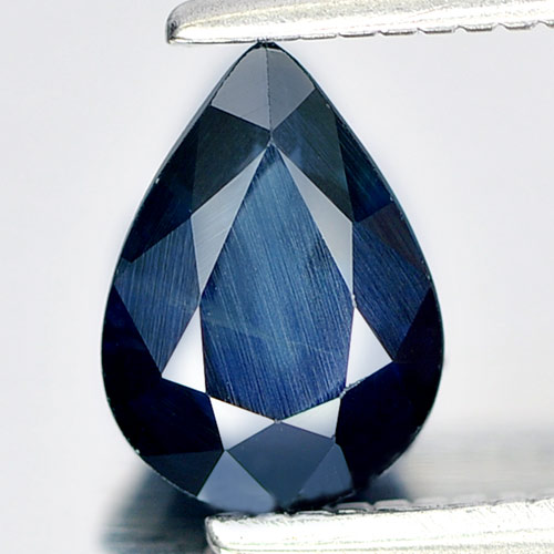 Blue Sapphire 0.99 Ct. Pear Shape 7.1 x 5.1 Mm. Natural GemThailand Heated Only