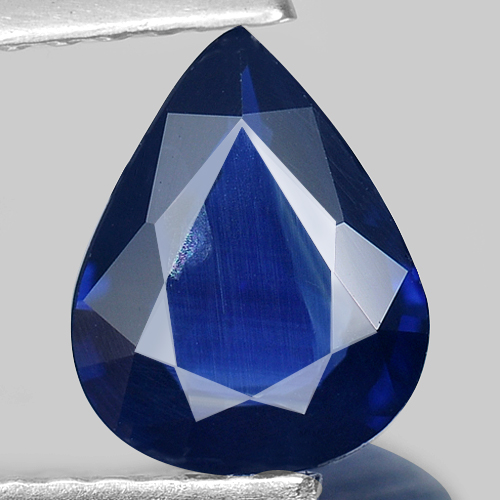 Blue Sapphire 1.02 Ct. Pear Shape 7.8 x 6.2 Mm. Natural Gemstone From Thailand