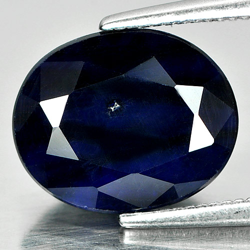 4.07 Ct. Good Color Gemstone Natural Deep Blue Sapphire Oval Shape