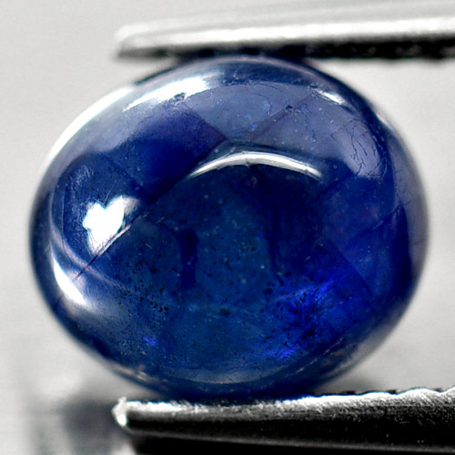 2.77 Ct. Charming Color Oval Cabochon Natural Gemstone Blue Sapphire