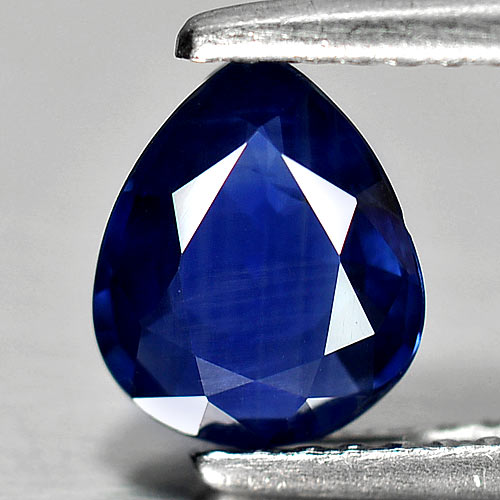 Certified Unheated Gemstone 1.12 Ct. Pear Shape Natural Blue Color Sapphire