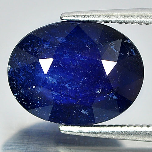 5.22 Ct. Oval Natural Gemstone Deep Blue Sapphire Size 12 x 9.4 Mm.