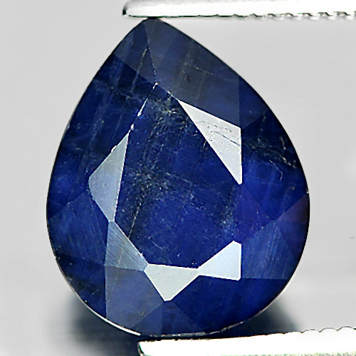 Good Cutting Gem 3.92 Ct. Pear Shape Natural Blue Sapphire Diffusion