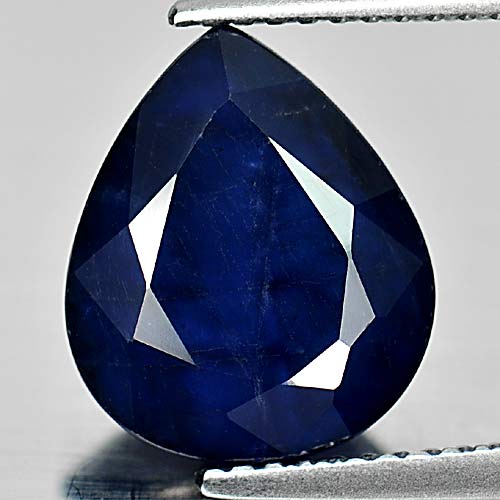 4.63 Ct. Pear Shape Natural Deep Blue Sapphire Diffusion Gemstone