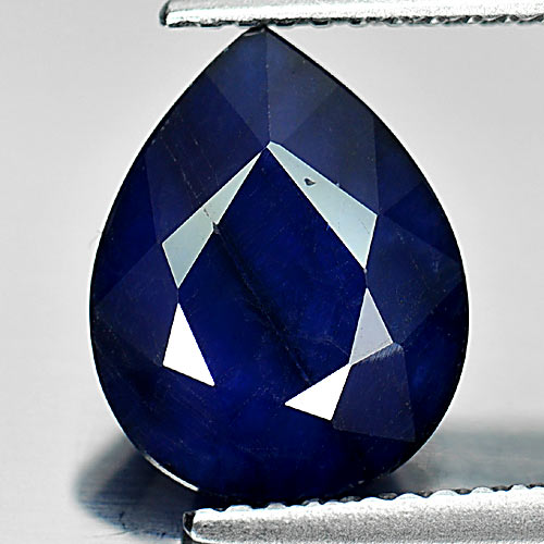 Good Cutting Gem 3.39 Ct. Pear Shape Natural Blue Sapphire Diffusion
