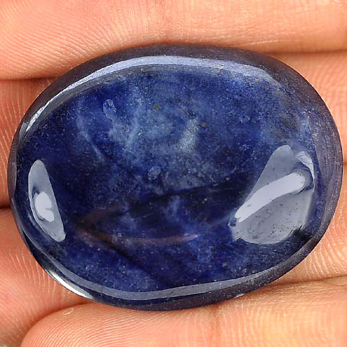 122.46 Ct. Natural Blue Sapphire Gemstone Oval Cabochon Good Color
