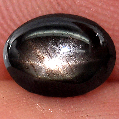 1.36 Ct. Oval Cab Natural Black Star Sapphire (6 Rays)