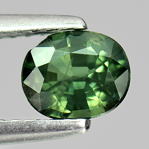Unheated 0.88 Ct. Oval Natural Green Sapphire