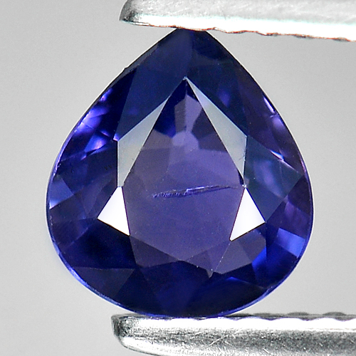 Certified Unheated 1.00Ct. Pear Shape Natural Violet Sapphire
