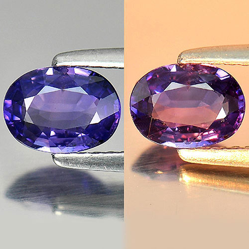 Certified Unheated 1.00 Ct. Color Change Sapphire Oval Shape Natural Madagascar