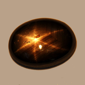 1.37 Ct. Oval Cab Natural Black Star Sapphire 6 Rays
