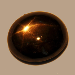 1.29 Ct. Oval Cab Natural Black Star Sapphire 6 Rays