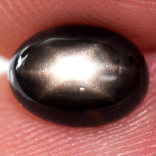 1.38 Ct. Oval Cab Natural Black Star Sapphire 6 Rays