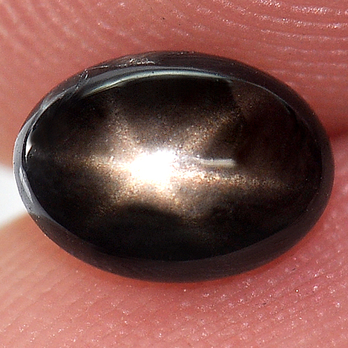 1.28 Ct. Oval Cab Natural Black Star Sapphire 6 Rays