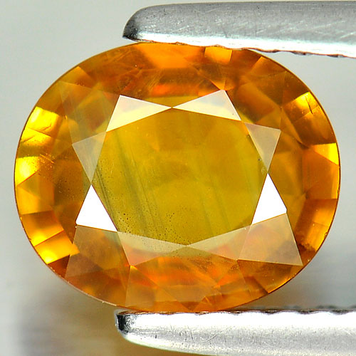 Yellow Sapphire 1.57 Ct. Oval Shape 8 x 6.7 Mm. Natural Gemstone From Thailand