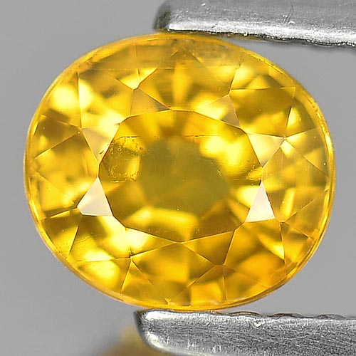 Yellow Sapphire 1.40 Ct. Oval Shape 6.3 x 5.6 Mm. Natural Gemstone Thailand