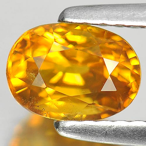 Yellow Sapphire 1.30 Ct. Oval Shape 6.8 x 4.9 Mm. Natural Gemstone Thailand