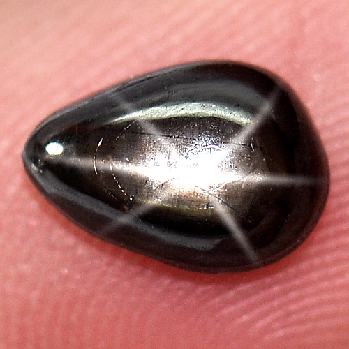 1.51 Ct. Pear Cabochon Natural Gemstone 6 Rays Black Star Sapphire