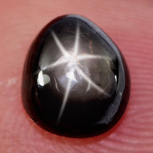 1.73 Ct. Natural Gemstone 6 Rays Black Star Sapphire Pear Cabochon