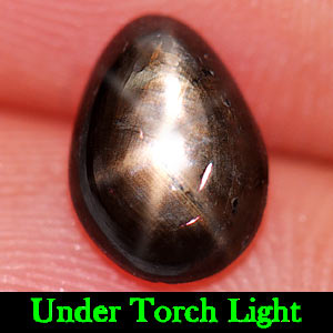 1.86 Ct. Pear Cab Natural Black Star Sapphire 6 Rays