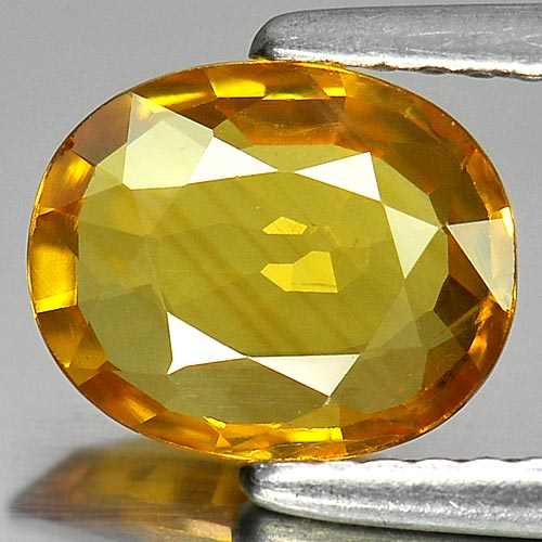Yellow Sapphire 1.56 Ct. Oval Shape 8.4 x 6.9 Mm. Natural Gem Heated Thailand