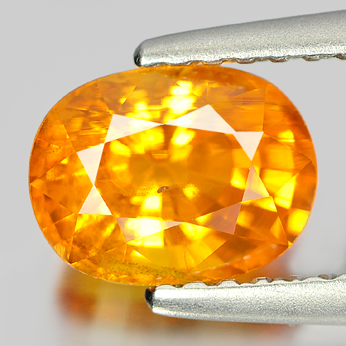 Yellow Sapphire 1.65 Ct. Oval Shape 7.4 x 5.6 Mm. Natural Gemstone Thailand