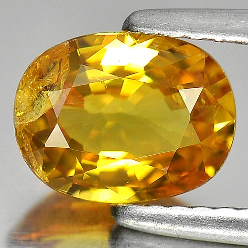 Yellow Sapphire 1.60 Ct. Oval Shape 8.1 x 6.2 Mm. Natural Gemstone Thailand