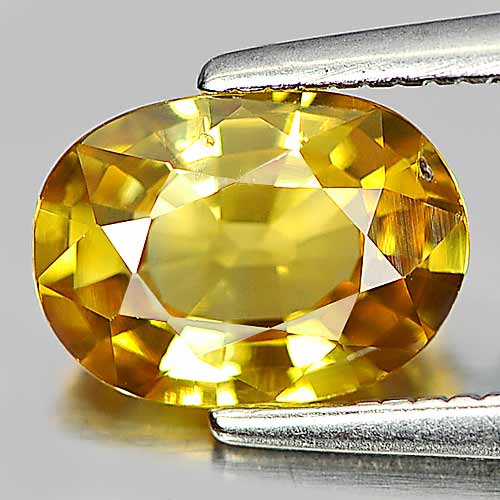 Yellow Sapphire 1.41 Ct. Oval Shape 8.1 x 5.9 Mm. Natural Gemstone Thailand