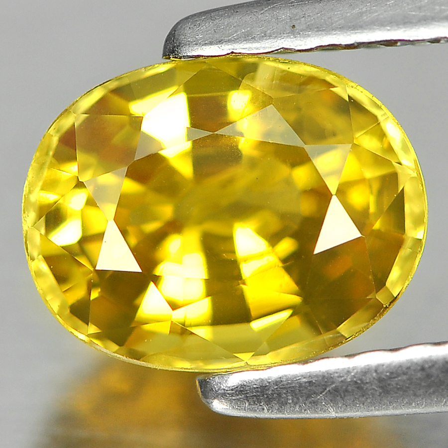 Natural yellow Sapphire Oval 1.90 Carat Certified 07 mm Loose Gemstone B-4864