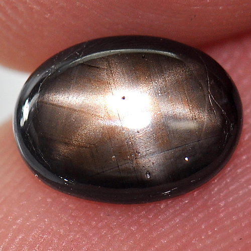 1.36 Ct. Natural Gemstone Oval Cabochon Black Star Sapphire 6 Rays