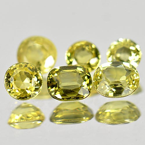 1.50 Ct. 6 Pcs. Beauty Gemstones Natural Yellow Sapphire Mix Shape