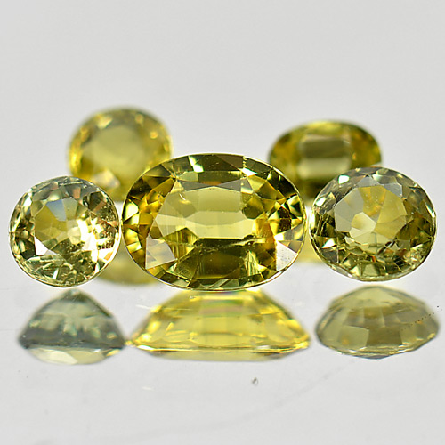 1.85 Ct. 5 Pcs. Attractive Gemstones Natural Yellow Sapphire Mix Shape
