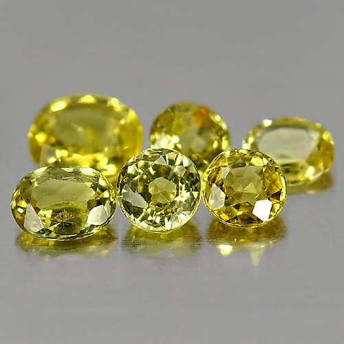 1.61 Ct. 6 Pcs. Mix Shape Natural Gemstones Yellow Sapphire