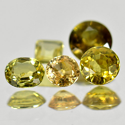 1.55 Ct. 5 Pcs. Alluring Gemstones Natural Yellow Sapphire Mix Shape