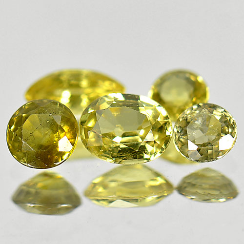 1.25 Ct. 5 Pcs. Alluring Gemstones Natural Yellow Sapphire Mix Shape