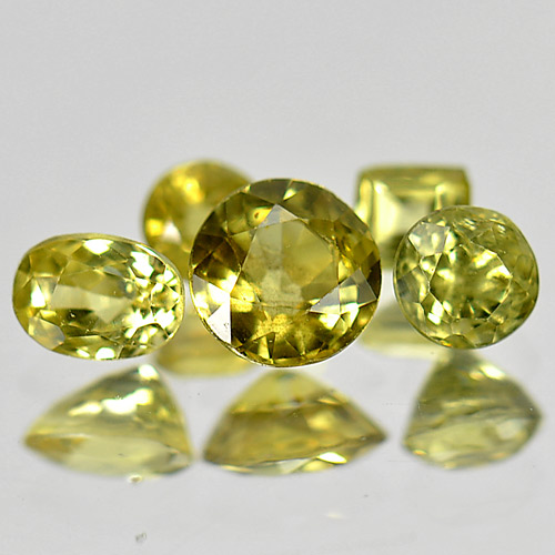 1.40 Ct. 5 Pcs. Beauty Gemstones Natural Yellow Sapphire Mix Shape