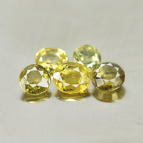 1.45 Ct. 5 Pcs. Alluring Gemstones Natural Yellow Sapphire Mix Shape
