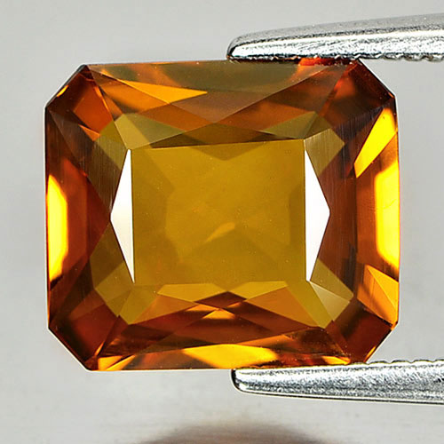 Yellow Sapphire Certified 3.42 Ct. Clean Octagon 8.59 x 9.78 Mm Natural Thailand