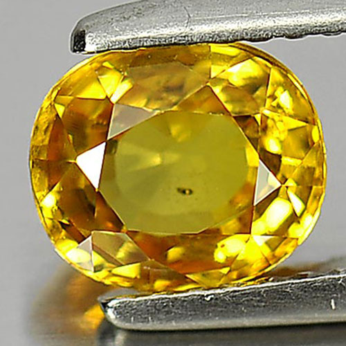 Yellow Sapphire 1.47 Ct. Oval Shape 6.9 x 6 Mm. Natural Gemstone From Thailand