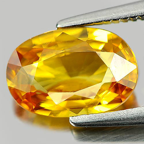 Yellow Sapphire 1.58 Ct. Oval Shape 8.9 x 6 x 3.2 Mm. Natural Gemstone Thailand